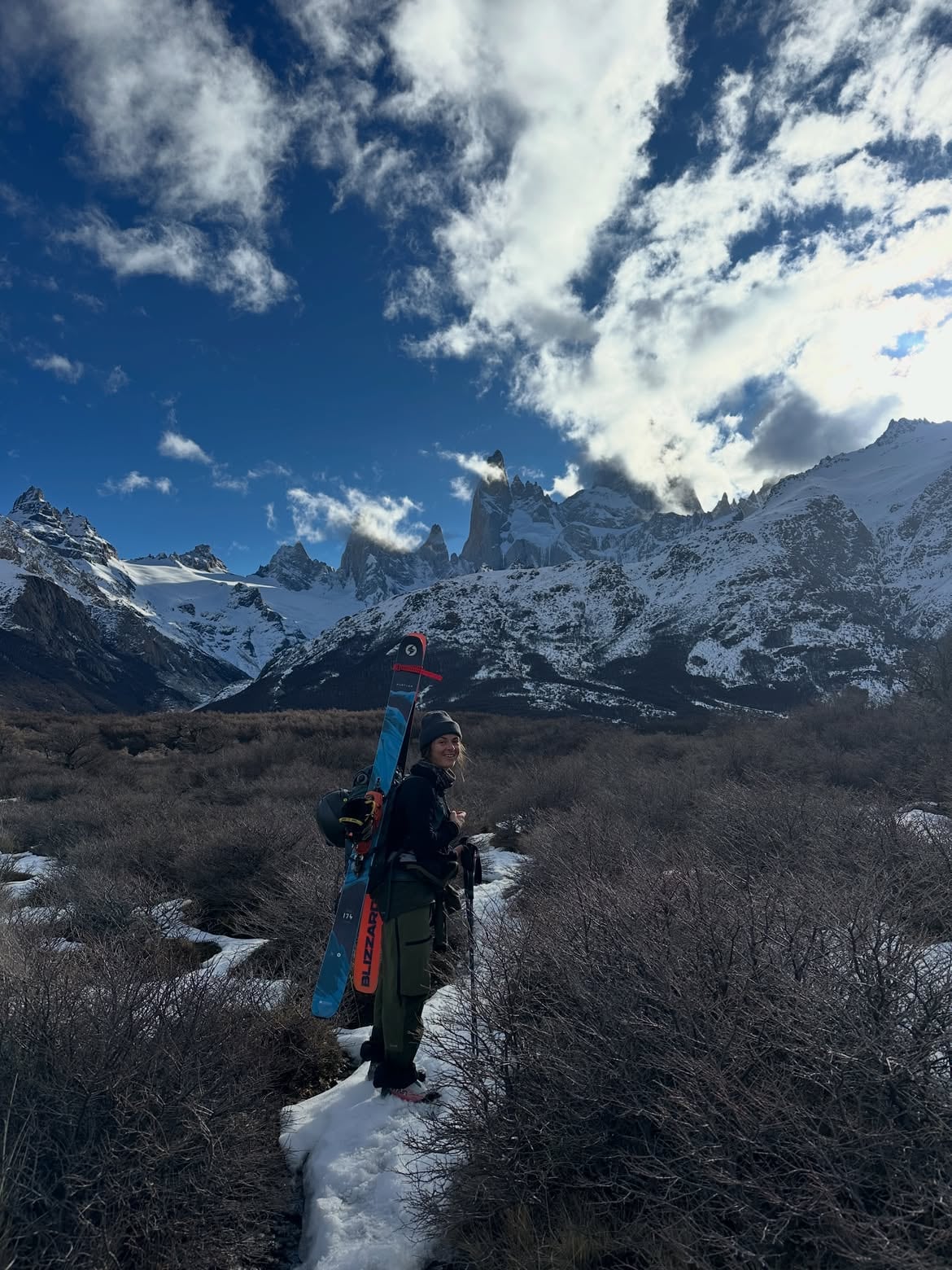 La mujer mostraba su recorrido por La Patagonia en sus redes sociales