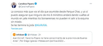 Carolina Píparo respondió a las