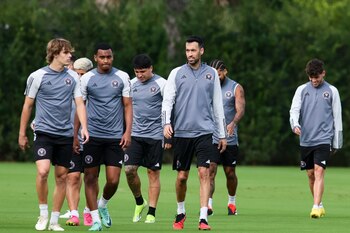 Sergio Busquets, en un entrenamiento