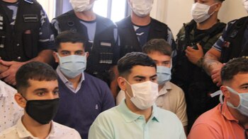 Los acusados hoy en el