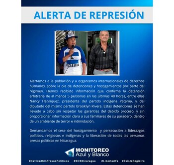 El mensaje de Monitoreo Azul