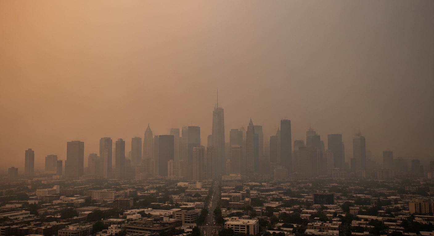 Más de 800 incendios forestales en Canadá provocaron alertas de calidad del aire en al menos 17 estados de Estados Unidos por una densa nube de humo. (Imagen Ilustrativa Infobae)