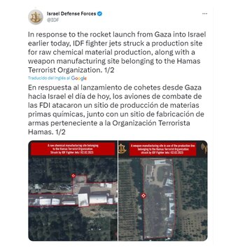 El anuncio de las Fuerzas de Defensa de Israel