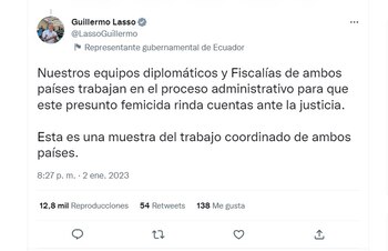 El agradecimiento de Lasso a