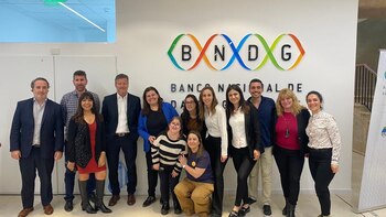 Agustina y sus compañeros de