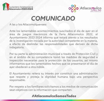 Este es el comunicado que