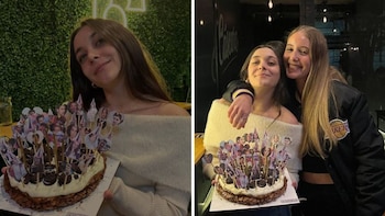 La original torta del cumpleaños de Brisa Ardohain incluyó brownies, dulce de leche, galletas Oreo y fotos de Messi, Julián Álvarez y María Becerra