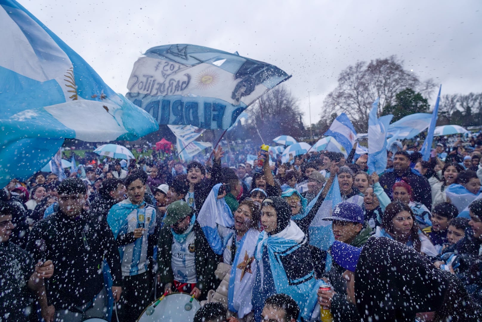 La selección volvió al país y Ezeiza se convirtió en una fiesta por el subcampeonato