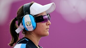 Tokyo 2020 Olympics - Shooting - Women's Trap - Qualification Day 1 - Asaka Shooting Range, Tokyo, Japan - July 28, 2021. Adriana Ruano of Guatemala REUTERS/Ann Wang