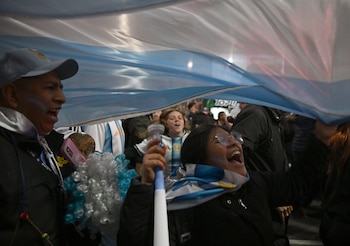 Argentina vs Suiza - Festejos