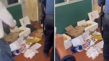 Policía investiga aparición de propaganda política en cajas de refrigeradores en el puesto electoral de la Universidad Popular del Cesar