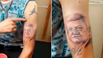 Hace unos días, un sujeto se tatuó el rostro del presidente AMLO (Foto: Archivo)