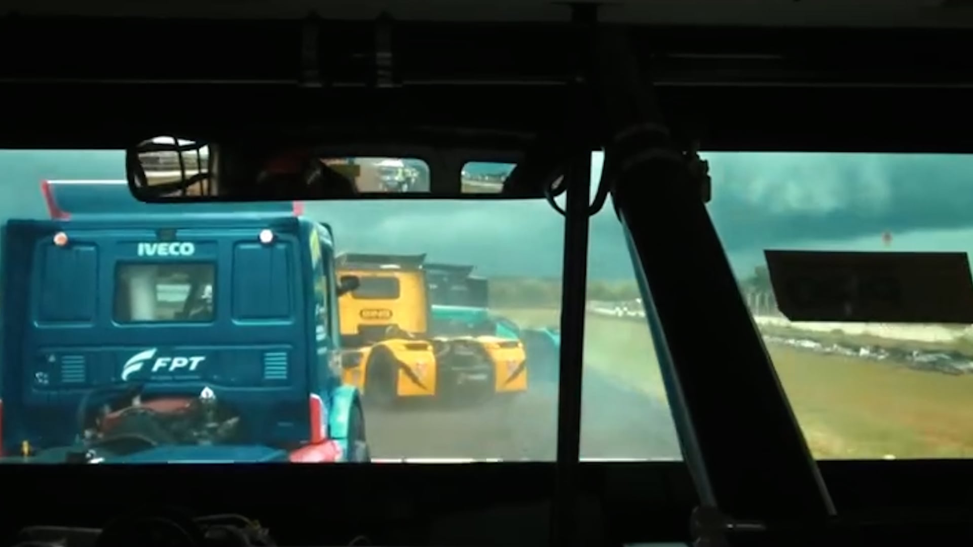 La vista desde el interior del vehículo de Salustiano