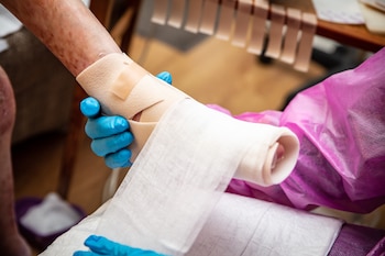 Un paciente de piel de