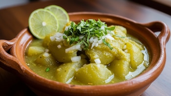 Chayotes en salsa verde: guisado mexicano bajo en calorías y rico en fibra