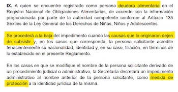 El decreto establece que, previo a expedir el documento, la dependencia verificará los datos que aporte la autoridad competente y rechazará la solicitud cuando la persona aparezca como morosa en esa base oficial.