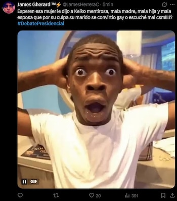 Debate 2026: usuarios convierten cruces entre candidatos en memes durante la tercera jornada en redes. Captura: X.