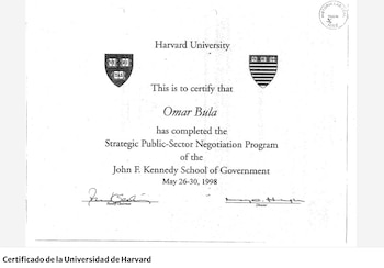 Este es el certificado de la Universidad de Harvard - crédito captura de pantalla Casa Macondo/sitio web