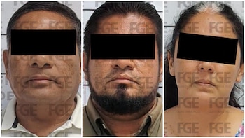 El alcalde, su sobrino y la funcionaria municipal, detenidos este 15 de octubre. Crédito: FGE