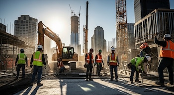 Trabajadores de la construcción en