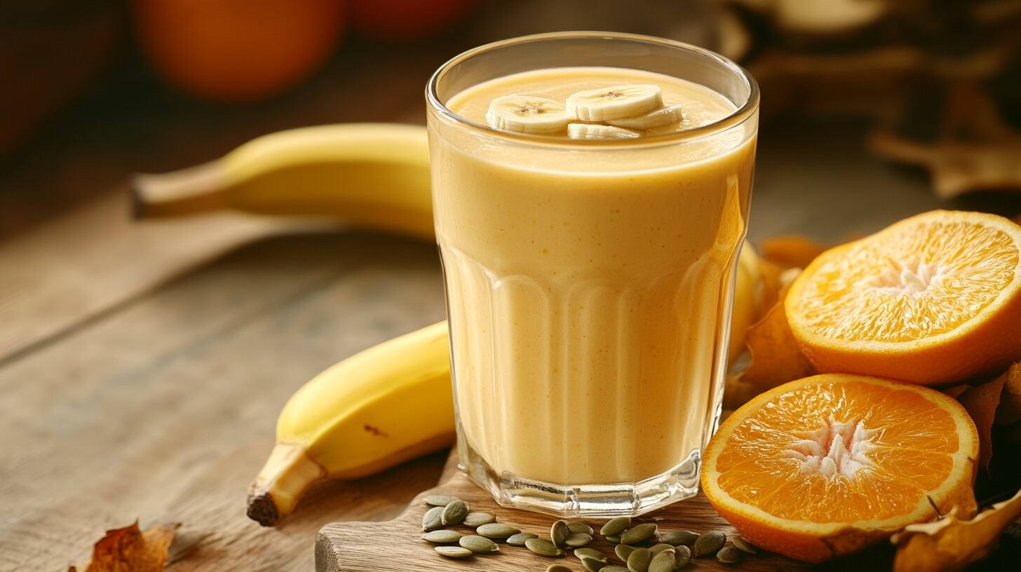 El licuado de banana y naranja aporta fibra, potasio, vitamina C y antioxidantes esenciales para el organismo (Imagen Ilustrativa Infobae)