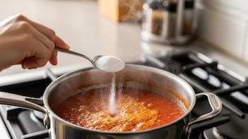 Para qué sirve agregar bicarbonato de sodio a la salsa de tomate