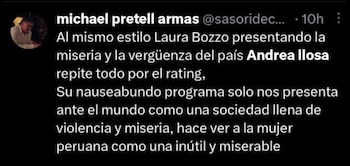 Usuarios critican programa de Andrea