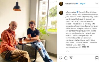Post en Instagram de Andrés