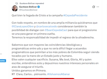 Bolívar invitó a Clara López