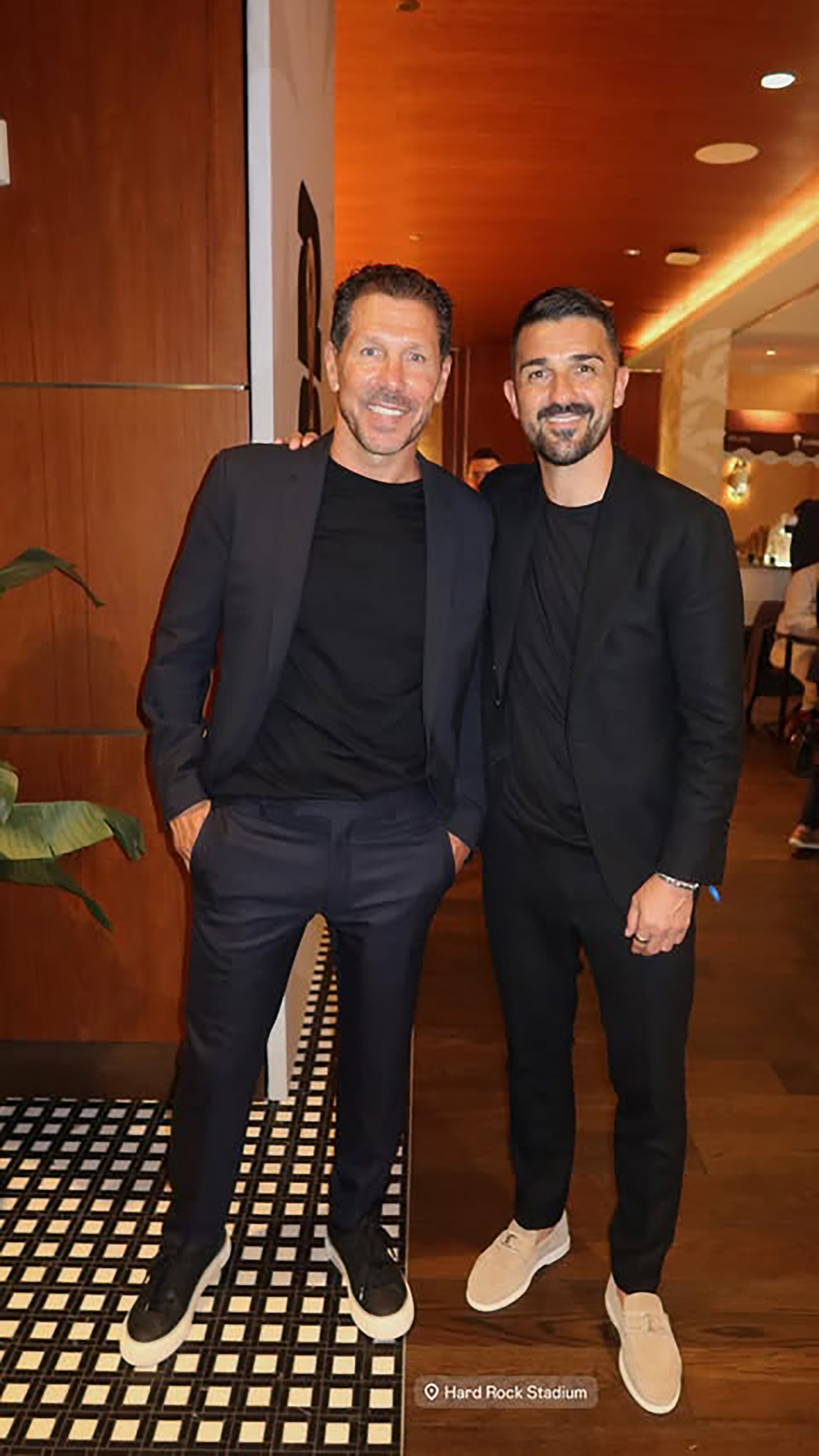 El español David Villa, otro de los presentes en los palcos