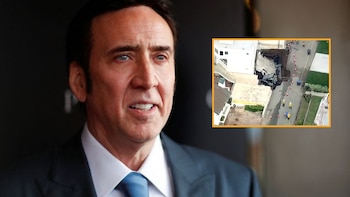 El peligro que amenaza la mansión de Nicolas Cage en Malibú: un enorme socavón se abrió frente a su casa