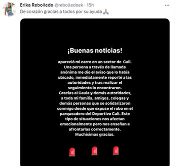 Periodista recuperó carro robado en