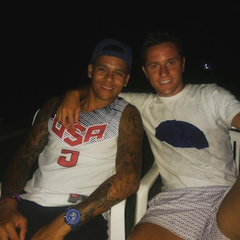 Marcos Rojo y Ander Herrera