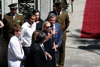 La familia de Piñera estuvo