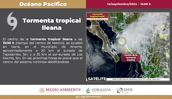 Ileana toca tierra debilitada (Foto: