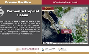 Ileana toca tierra debilitada (Foto: SMN)