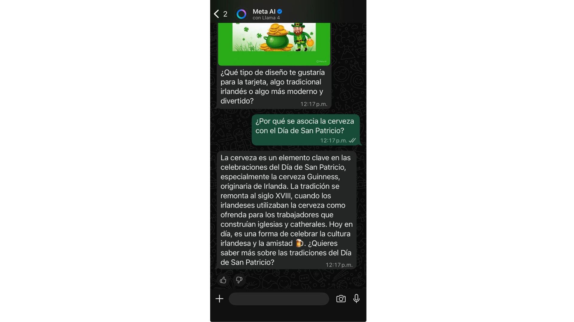 Meta AI puede resolver dudas referentes a esta fecha. (WhatsApp)