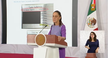 Sheinbaum dudó de la veracidad de las imágenes. CRÉDITO: captura de pantalla