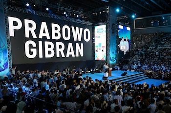 El candidato presidencial Prabowo Subianto