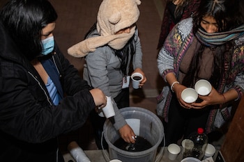 Durante la toma del recinto