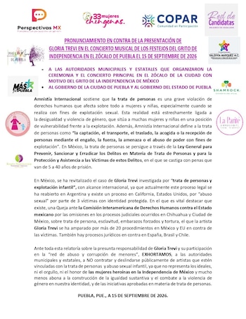 Trece organizaciones feministas exigieron la cancelación de su concierto.