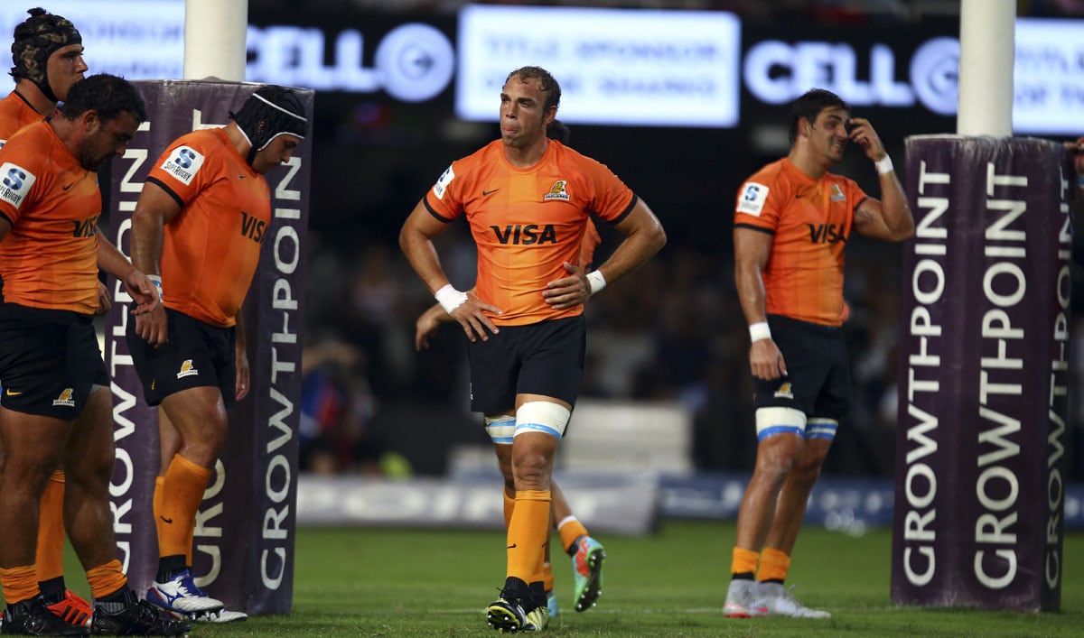 Leonardo Senatore con la camiseta de Jaguares