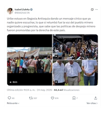 Isabel Zuleta y su rechazo a Álvaro Uribe