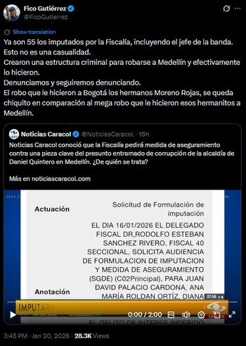 Fico Gutiérrez aseguró que la