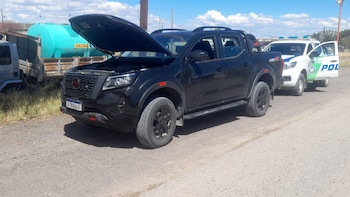 Una de las dos camionetas