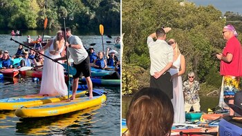 El casamiento flotante que conquistó