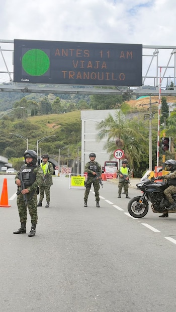 La Séptima División coordina el dispositivo vial de seguridad junto a la Armada, la Fuerza Aérea y la Policía Nacional - crédito prensa Ejército Nacional