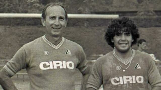 Rino Marchesi, junto a Diego Maradona en el Napoli (Instagram Diego Maradona)