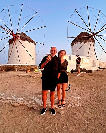 Miguel Ángel y Marcela disfrutando