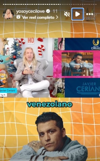 Cecilia compartió en Instagram un